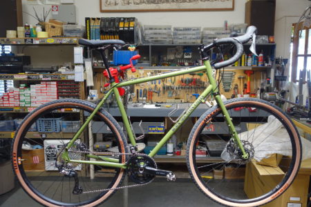 green Black Mountain Cycles MCD built with Shimano GRX components