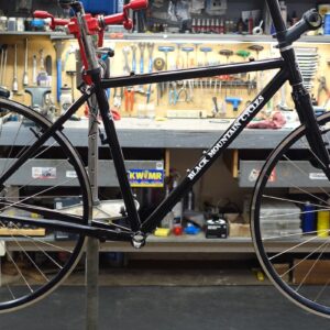 black mountain cycles monstercross frame in black with 650b wheels